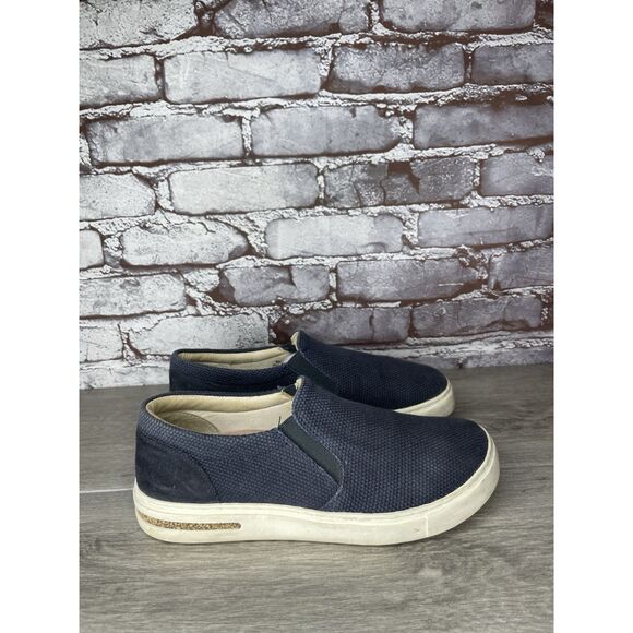 Birkenstock Oswego Midnight Blue Canvas Suede Slip On Shoes Women Sz 38EU/7.5M - Picture 16 of 16